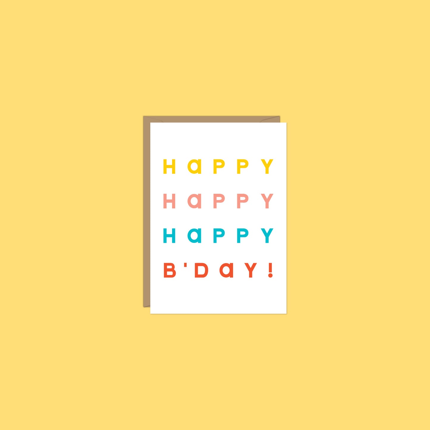 HAPPY HAPPY BIRTHDAY MINI ENCLOSURE CARD