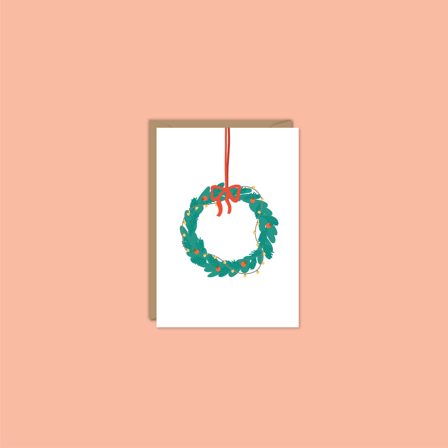 CHRISTMAS WREATH MINI ENCLOSURE CARD