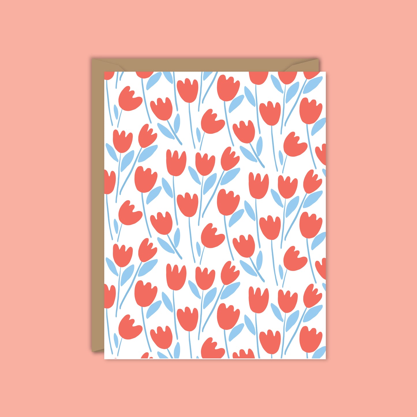 Spring Tulips Blank Card