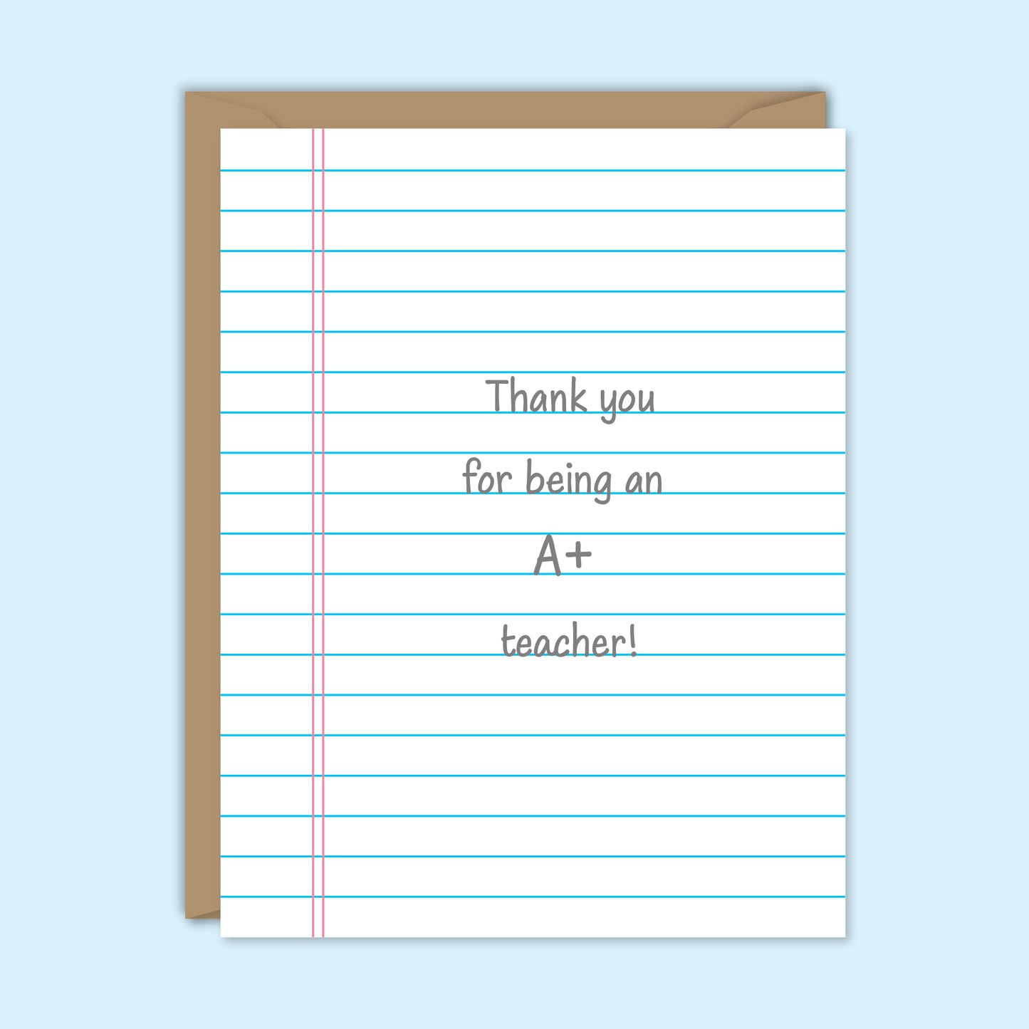 A+ TEACHER CARD