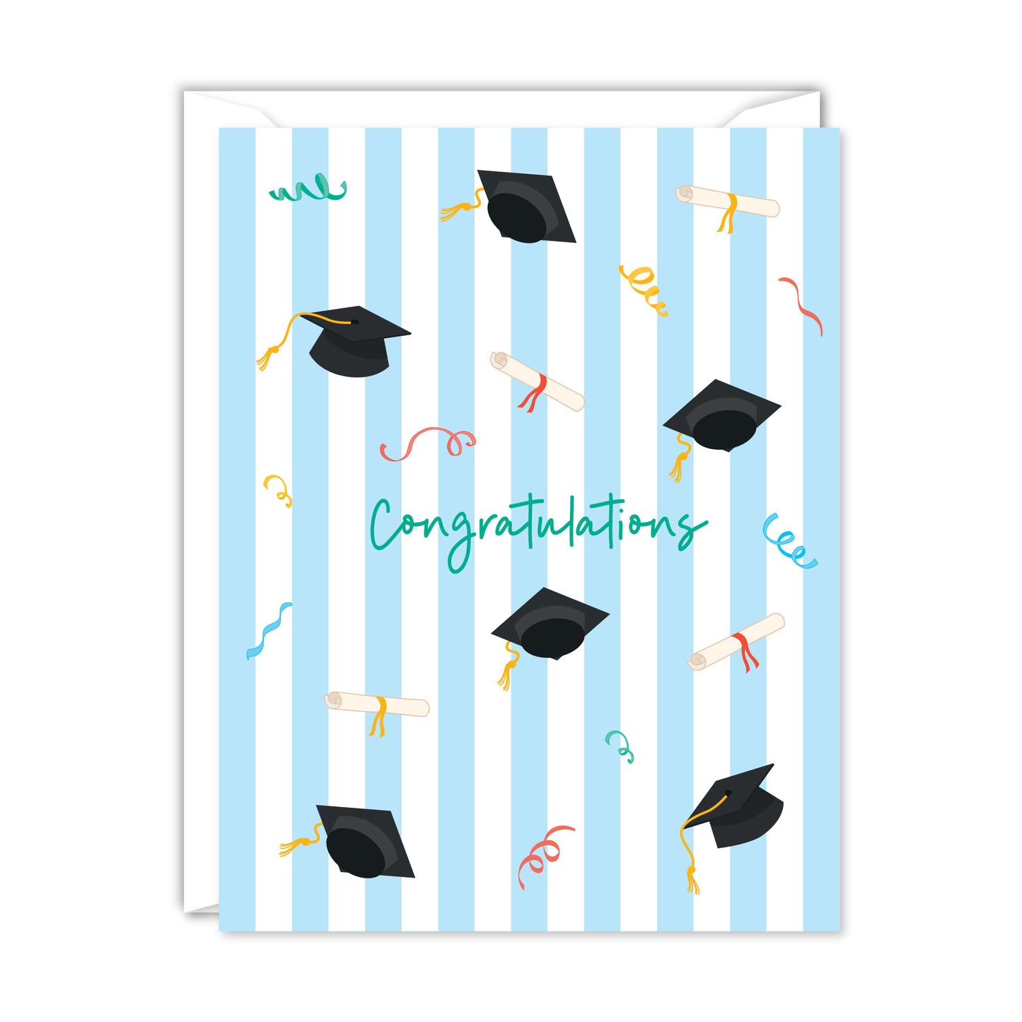 CONGRATS GRADUATION CAP TOSS CARD