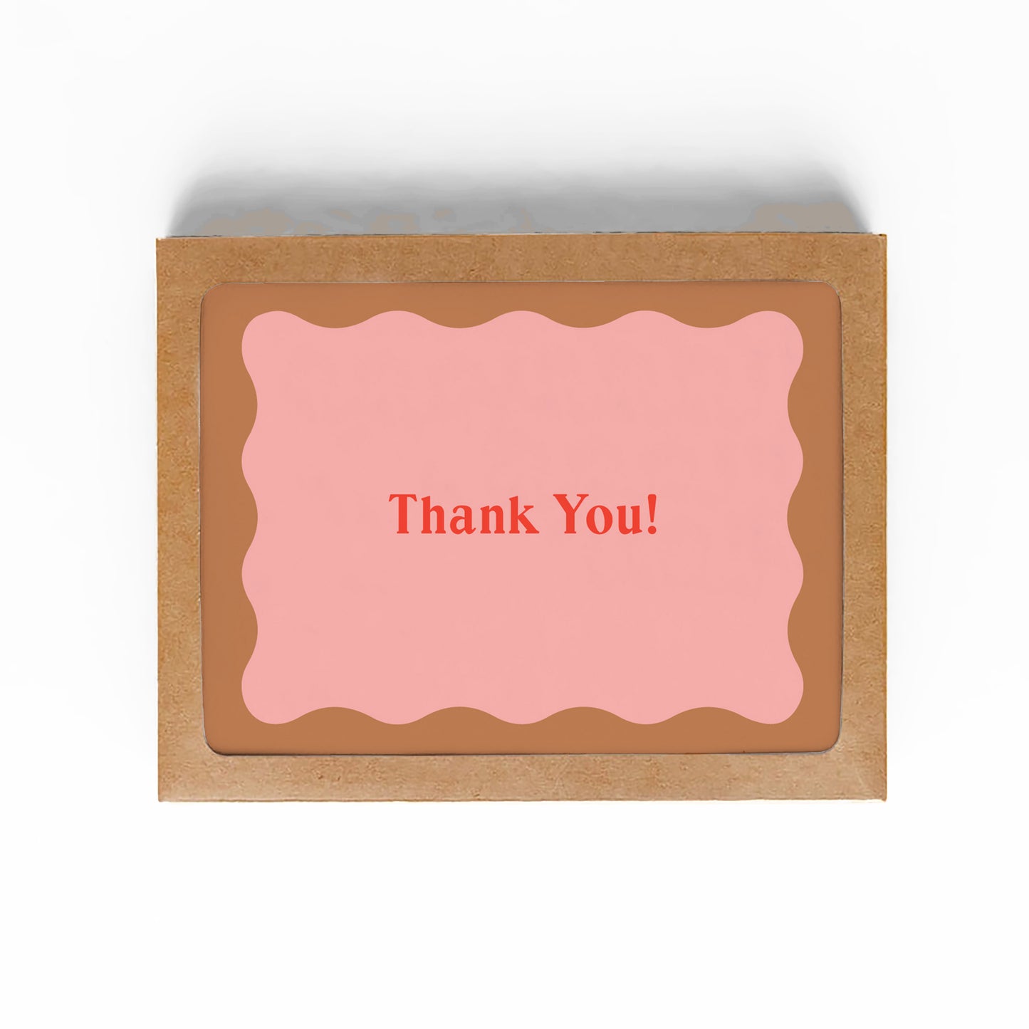 WAVY RETRO FRAME THANK YOU CARD-BOXED SET OF 8