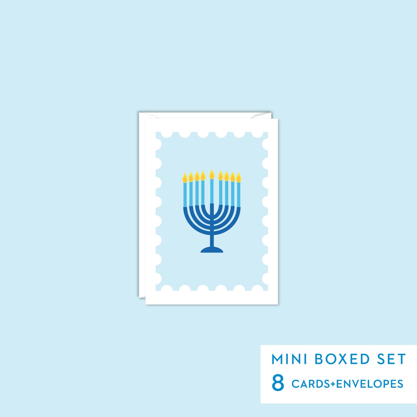 HANUKKAH MENORAH - Mini Boxed Set of 8 cards