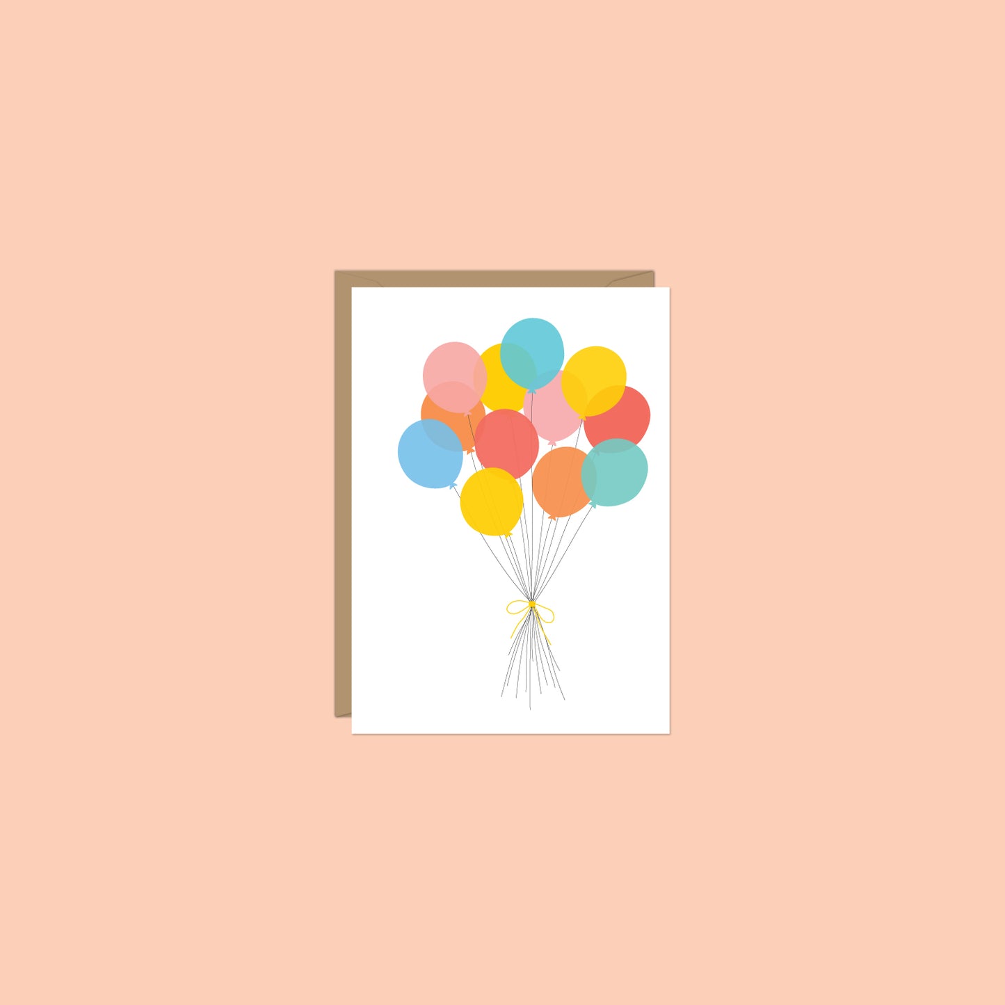 BIRTHDAY BALLOONS MINI ENCLOSURE CARD