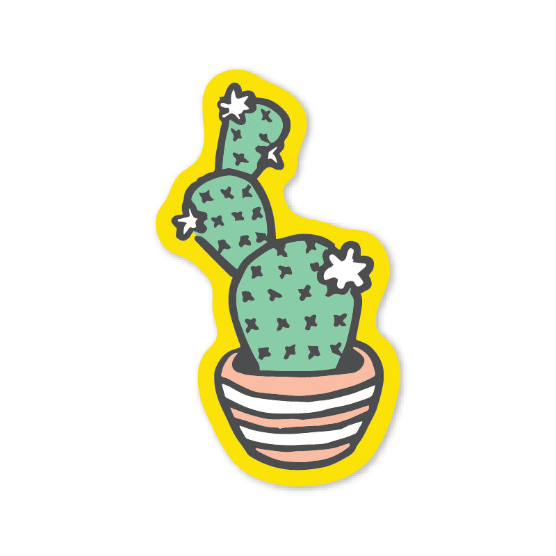 Prickly Pear Cactus Sticker 3"