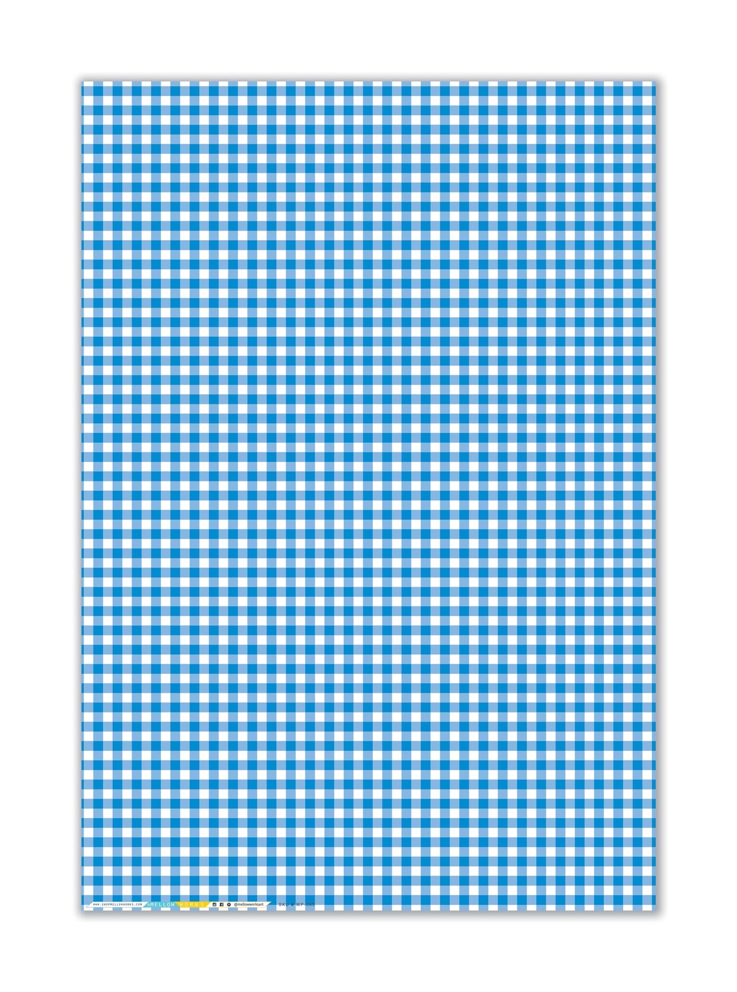 BLUE GINGHAM CHECK Gift Wrap Sheets