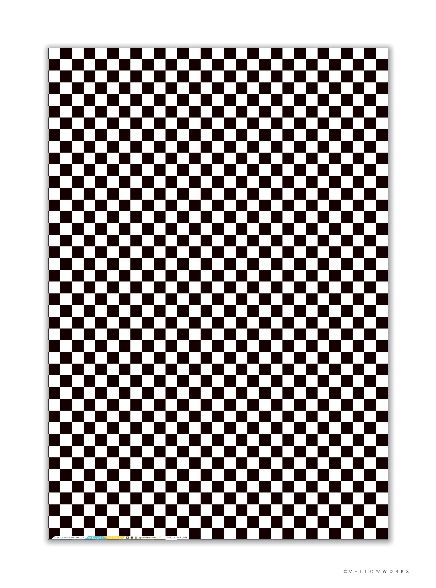B&W CHECKERBOARD Gift Wrap Sheets