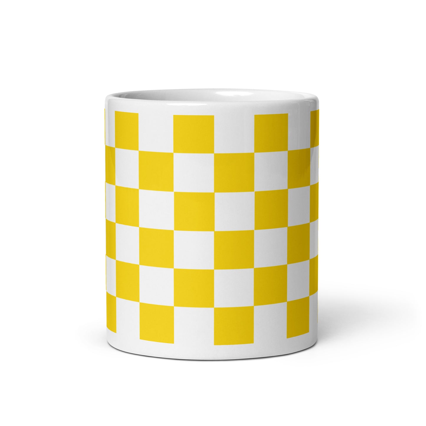 YELLOW CHECKERBOARD MUG