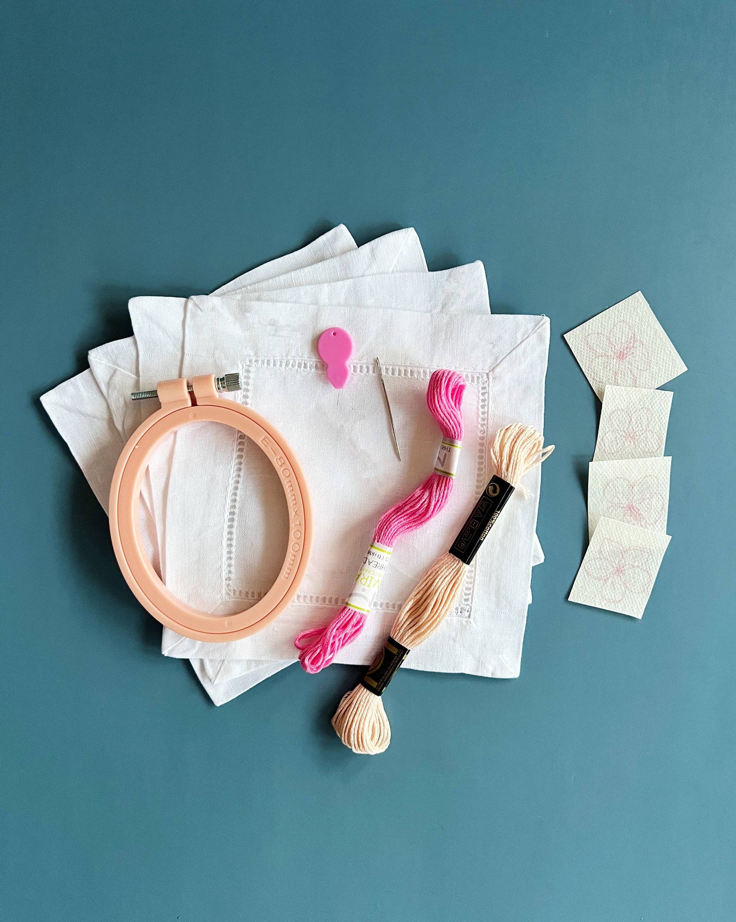 Cherry Blossom Napkins Embroidery Kit