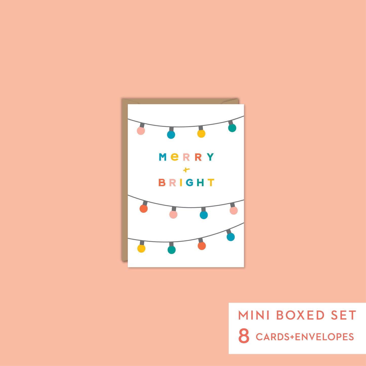MERRY LIGHTS-Mini Boxed Set of 8 cards