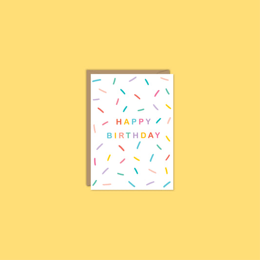 RAINBOW SPRINKLES MINI ENCLOSURE CARD