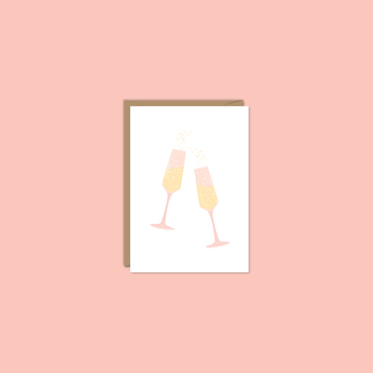 CHAMPAGNE FLUTES MINI ENCLOSURE CARD