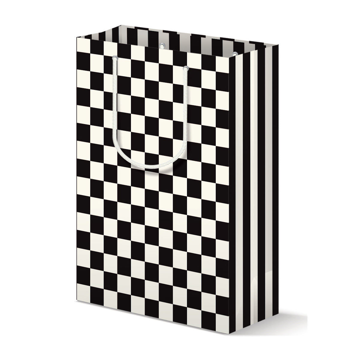 CLASSIC B&W CHECKERBOARD GIFT BAG