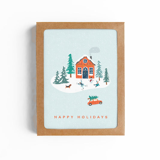 HOLIDAY HOME-HAPPY HOLIDAYS CARD -BOXED SET OF 8