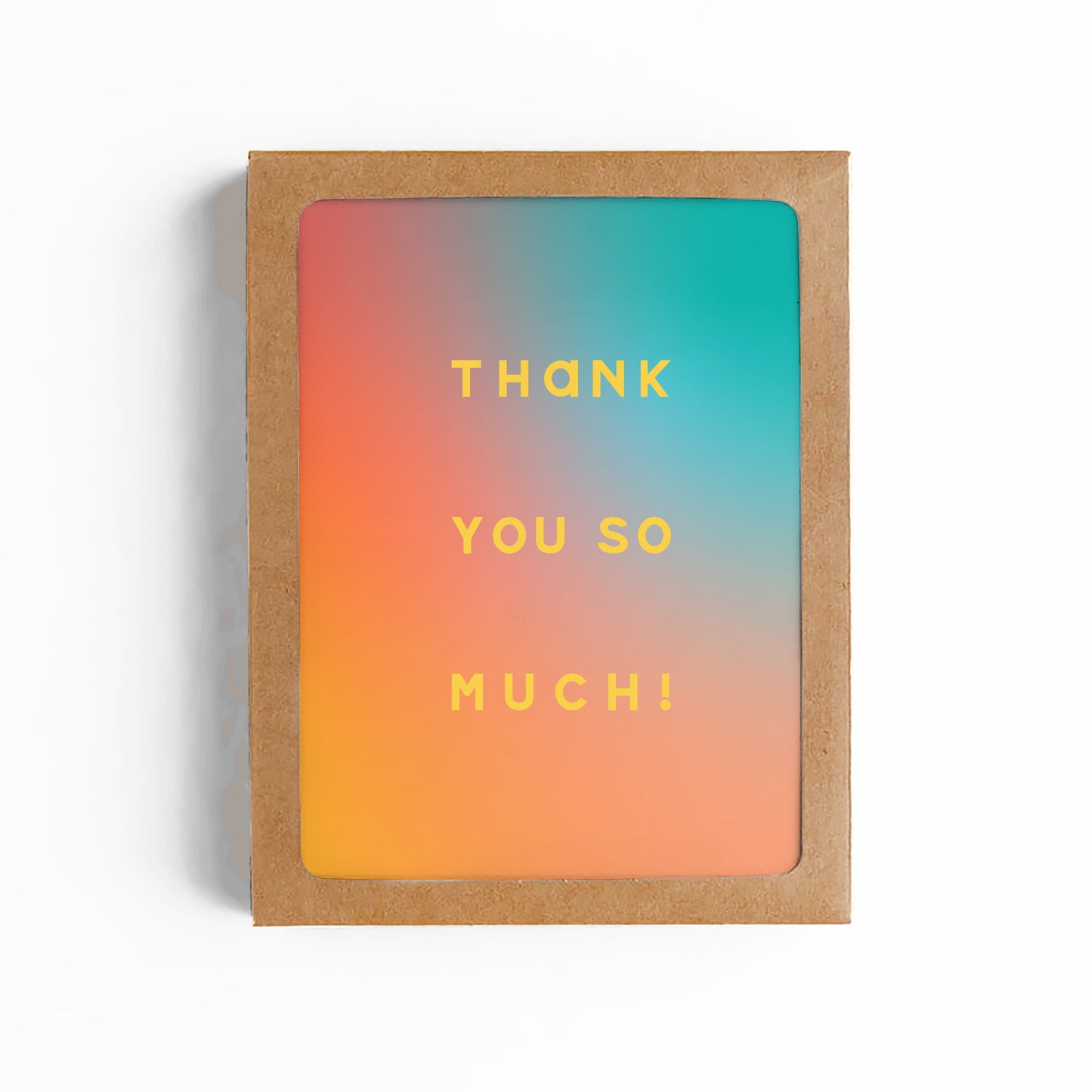 Sunset Ombre Thank You Card-BOXED SET OF 8