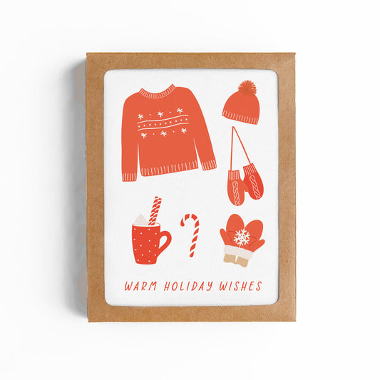 Warm Wishes Sweater Card-BOXED SET OF 8