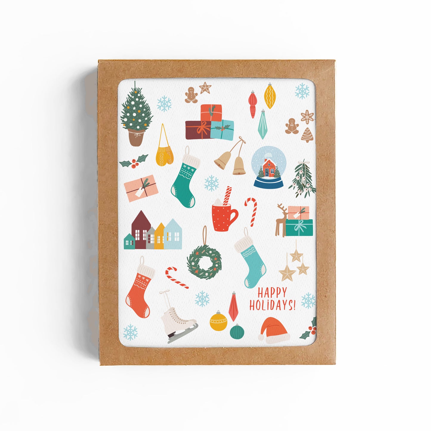 HAPPY HOLIDAYS CARD-HOLIDAY FAVORITES-BOXED SET OF 8