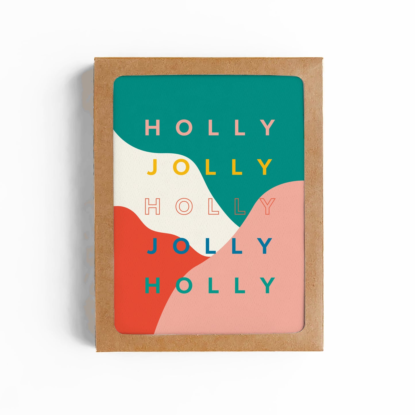 MODERN HOLLY JOLLY CHRISTMAS CARD-BOXED SET OF 8