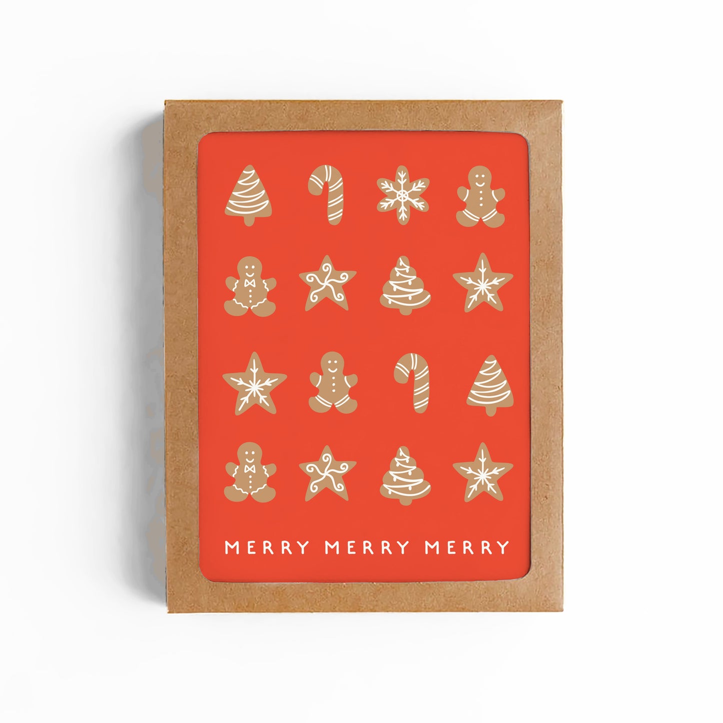 Gingerbread Cookies Christmas Card -BOXED SET OF 8