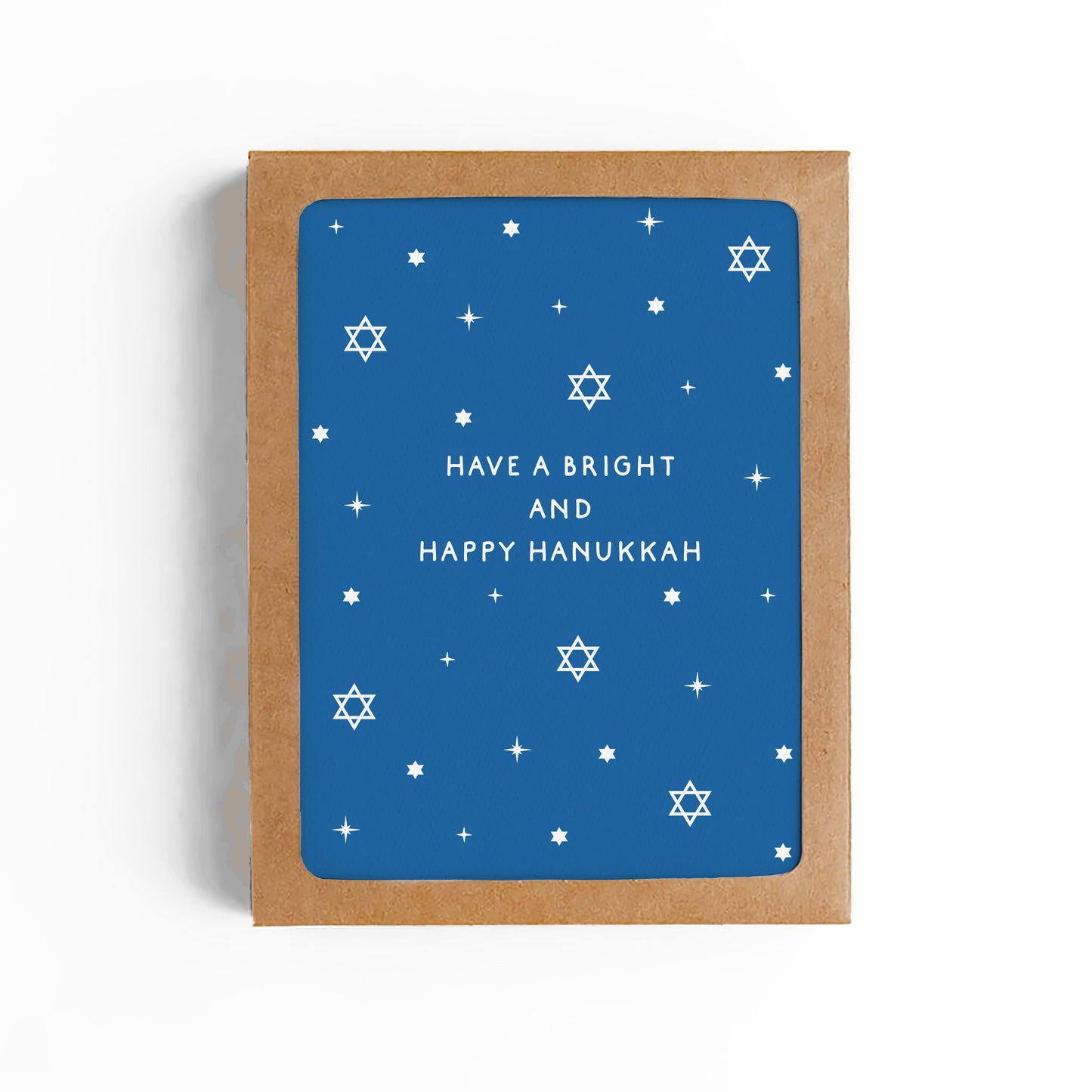 BRIGHT AND HAPPY Hanukkah card-BOXED SET OF 8