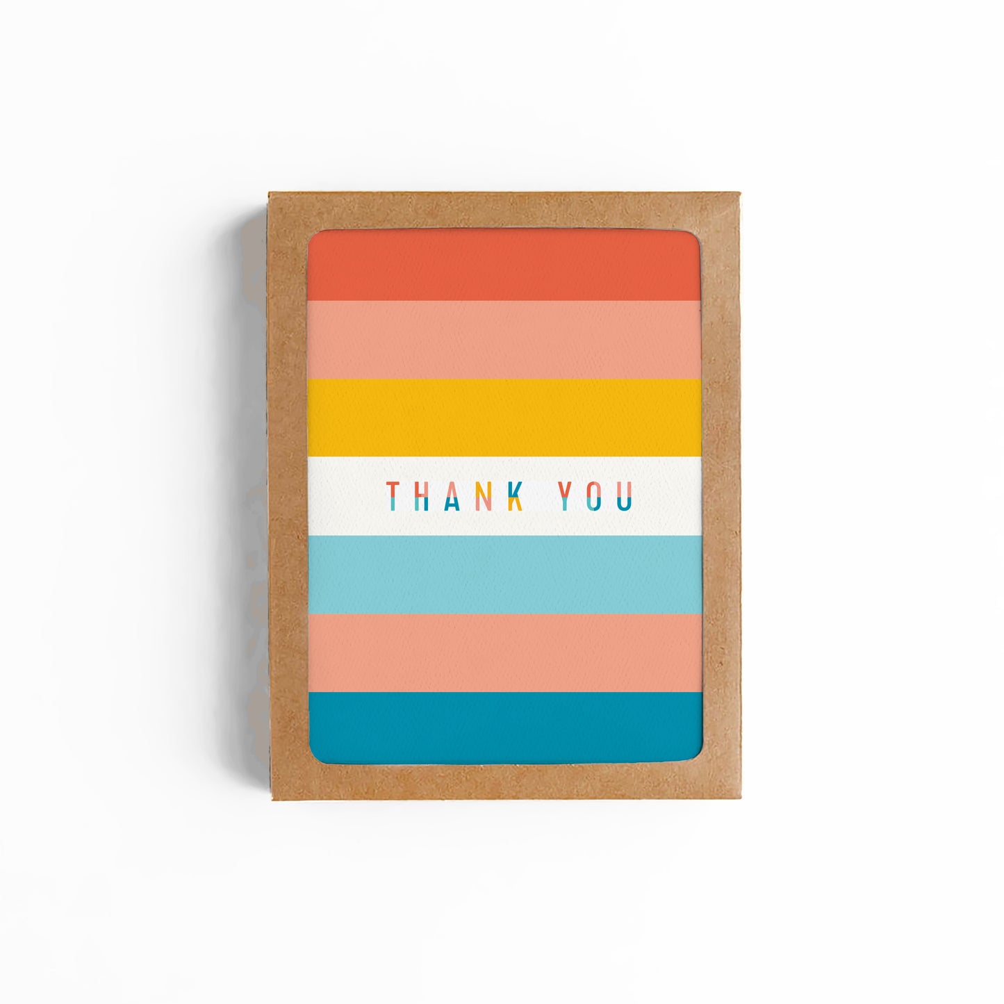 THANK YOU RETRO STRIPE CARD-BOXED SET OF 8