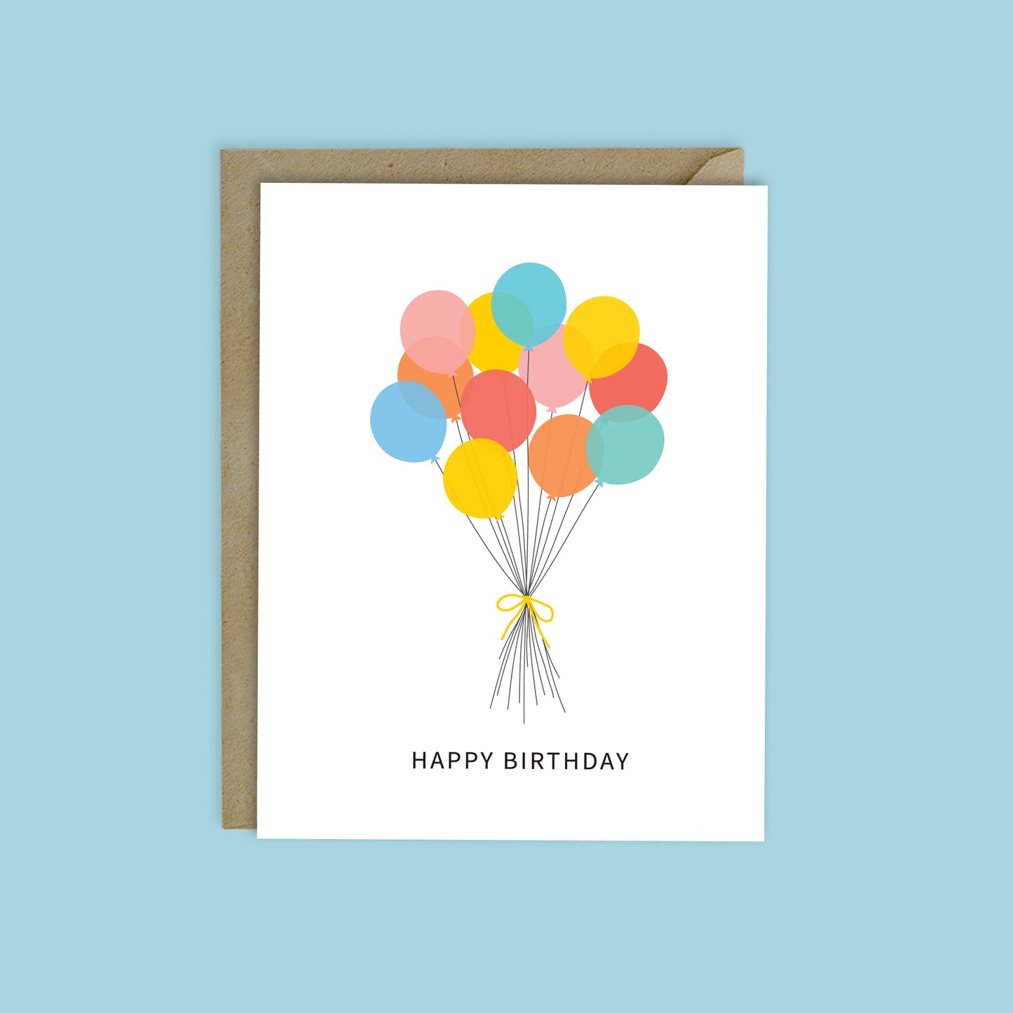 HAPPY BIRTHDAY - BIRTHDAY BALLOONS CARD