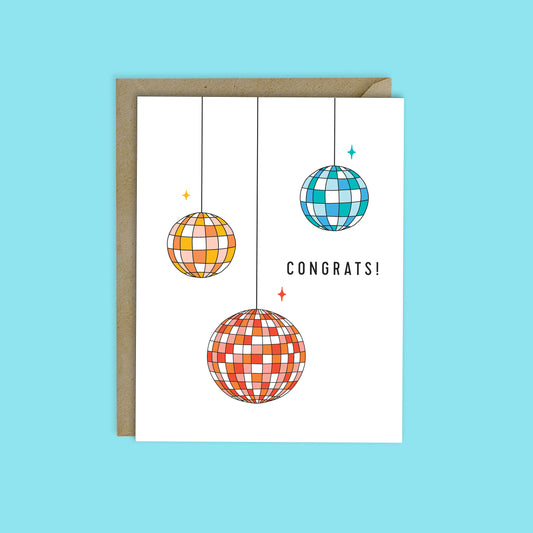 DISCO PARTY - CONGRATS CARD
