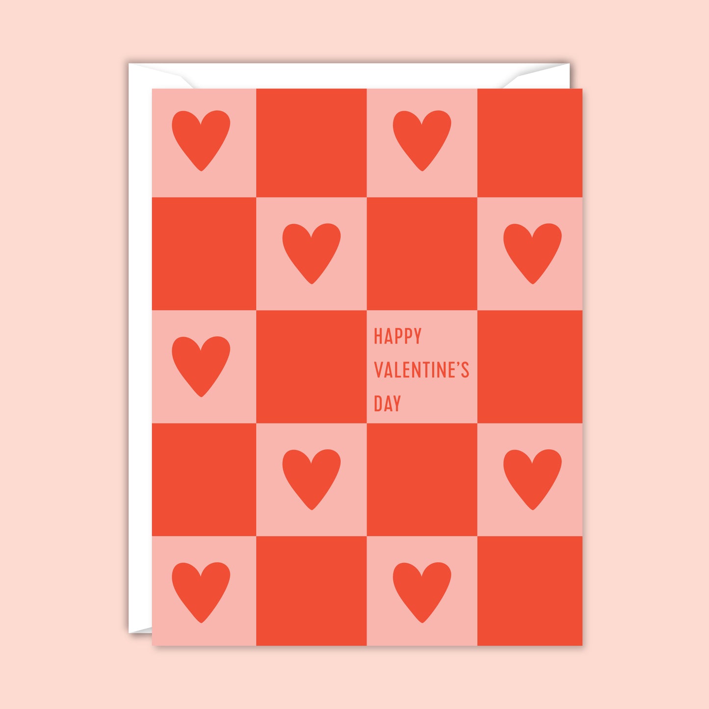 Red Hearts Happy Valentine's Day card