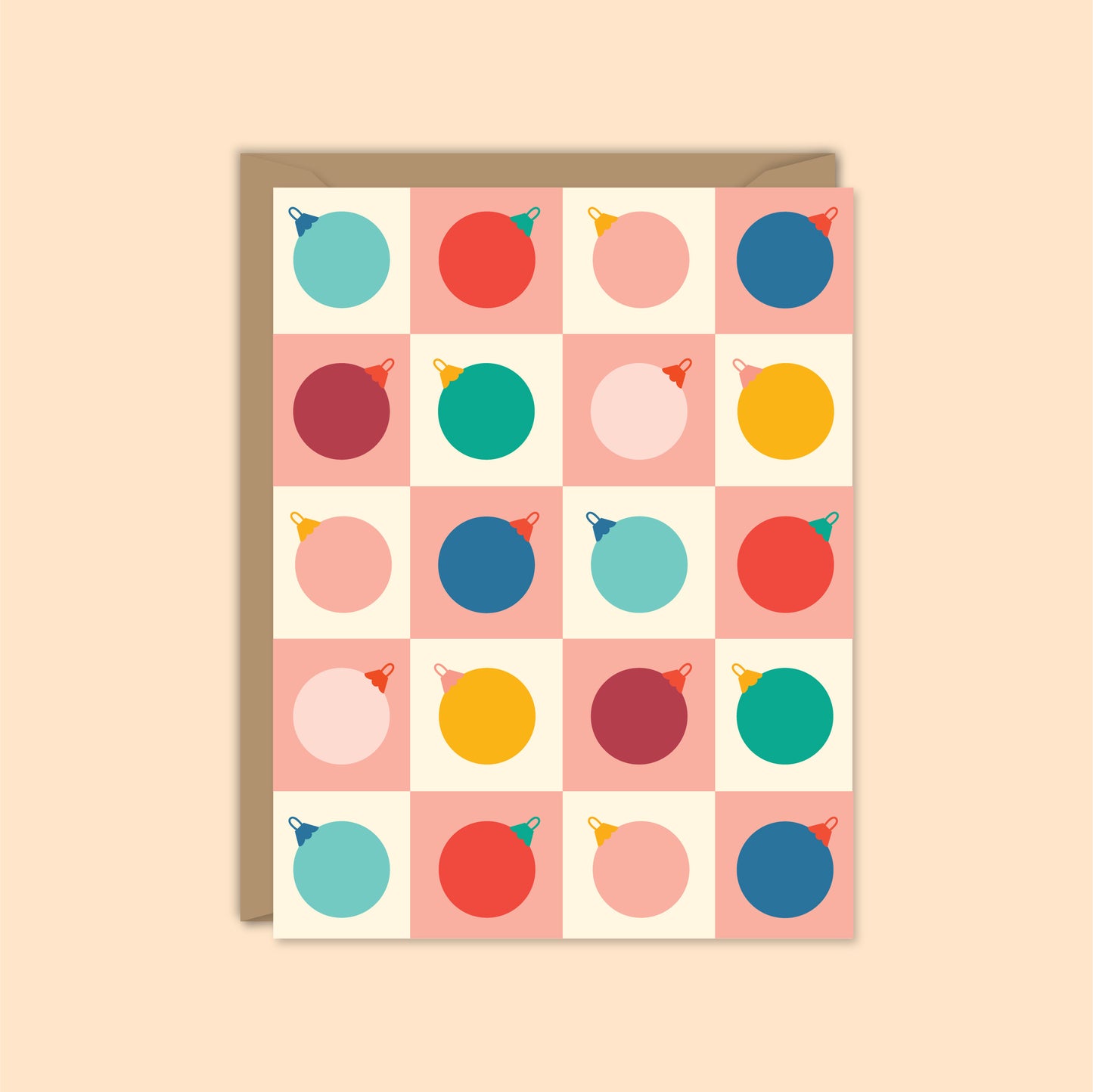 Modern Christmas Ornaments Card