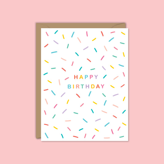 RAINBOW SPRINKLES HAPPY BIRTHDAY CARD