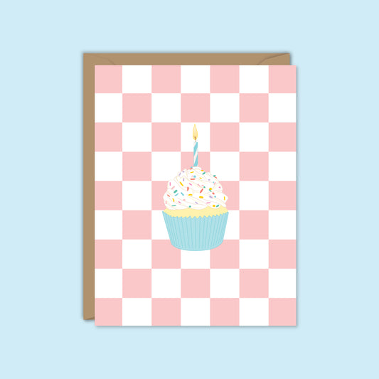CUTE CUPCAKE HAPPY BIRTHDAY CARD