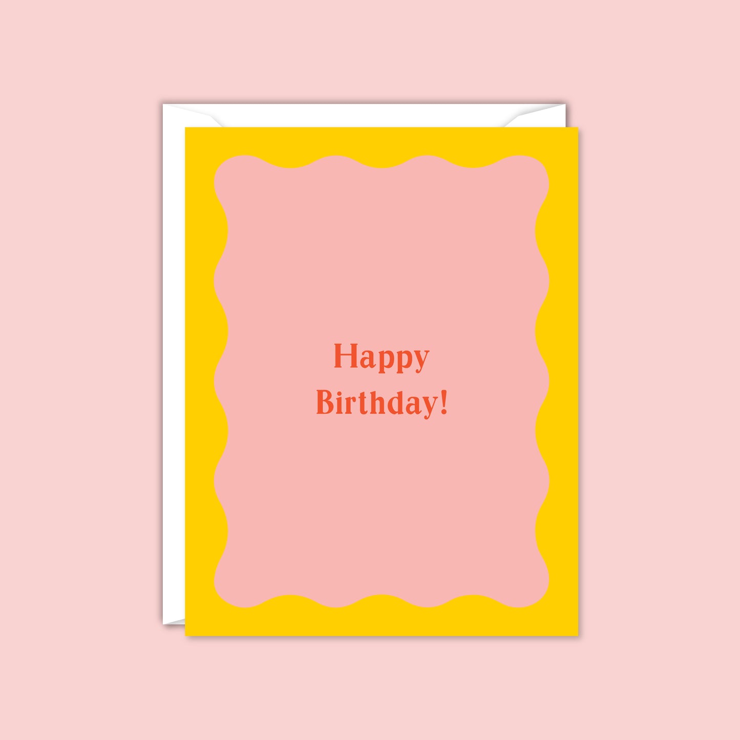 WAVY FRAME RETRO HAPPY BDAY CARD