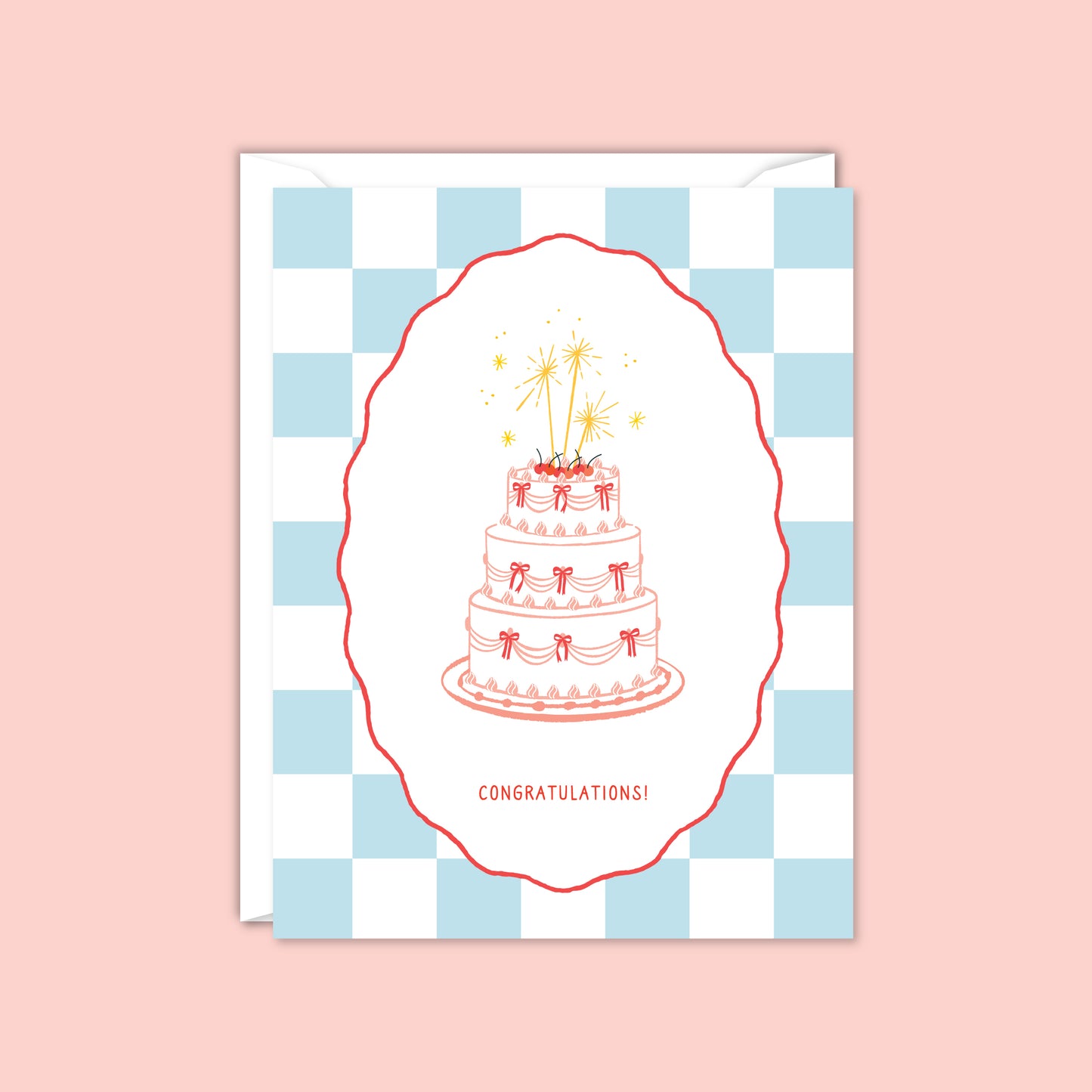 WEDDING CAKE CONGRATULATIONS CARD