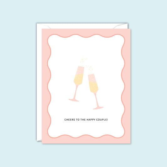 CHAMPAGNE TOAST CHEERS CARD