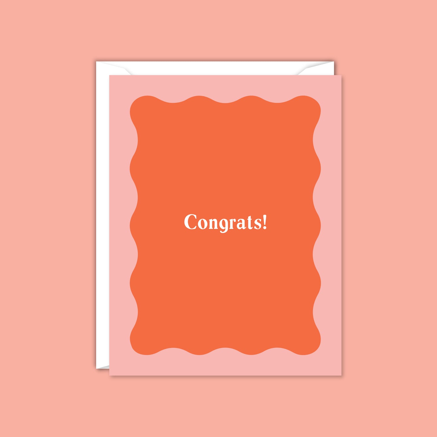 WAVY FRAME CONGRATS CARD