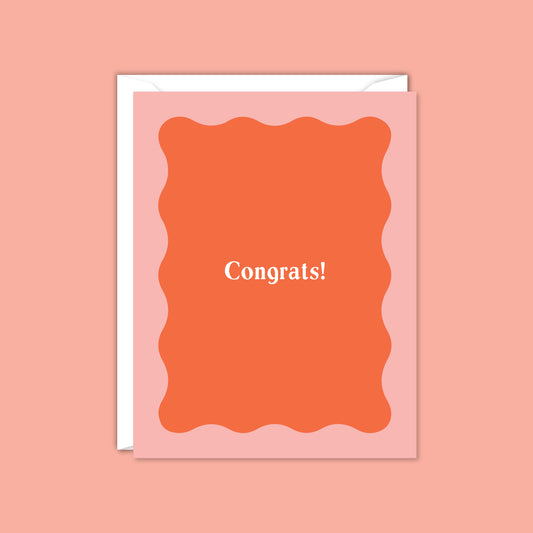 WAVY FRAME CONGRATS CARD