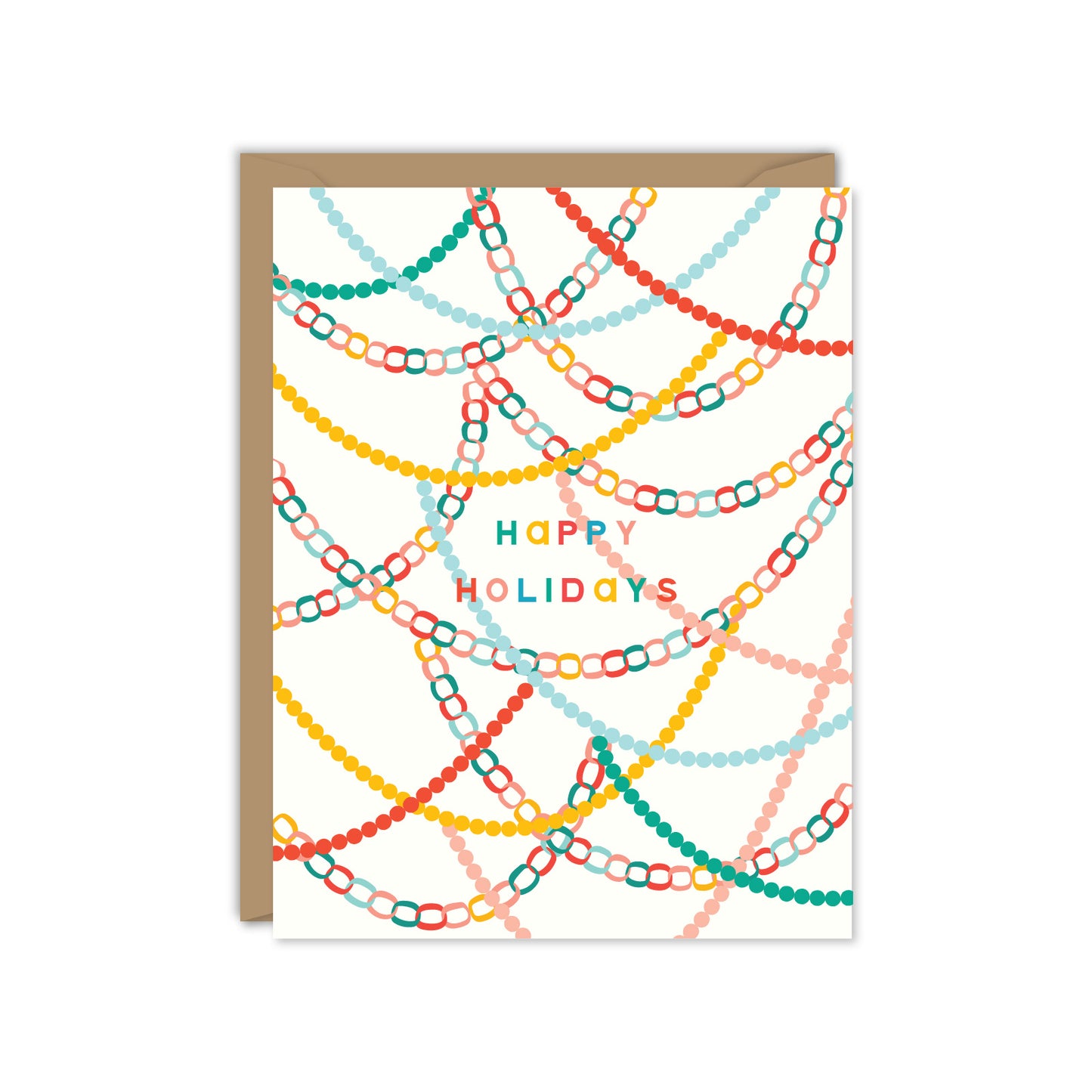 PAPER CHAINS HAPPY HOLIDAYS CARD