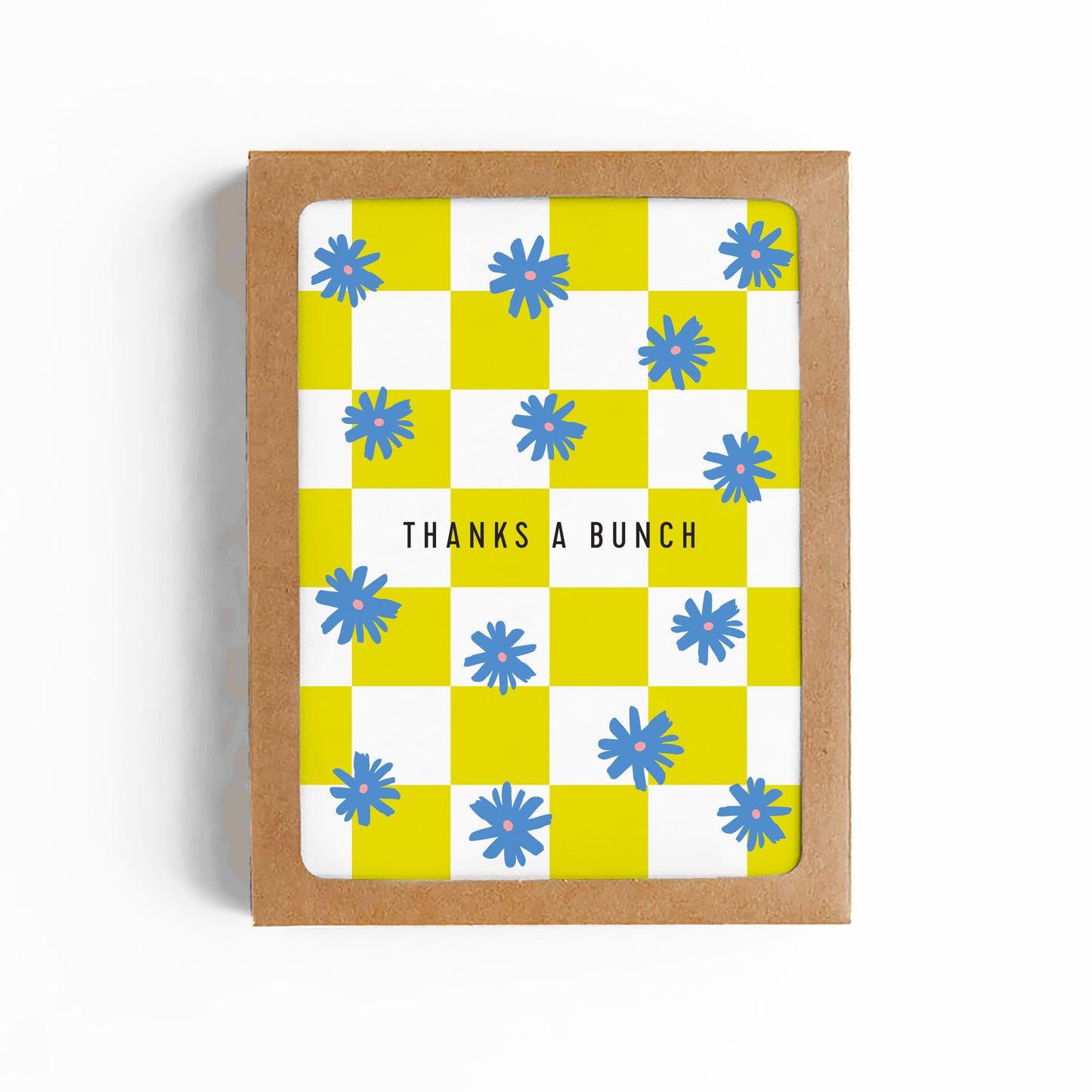 THANKS A BUNCH CHECKERS CARD-BOXED SET OF 8