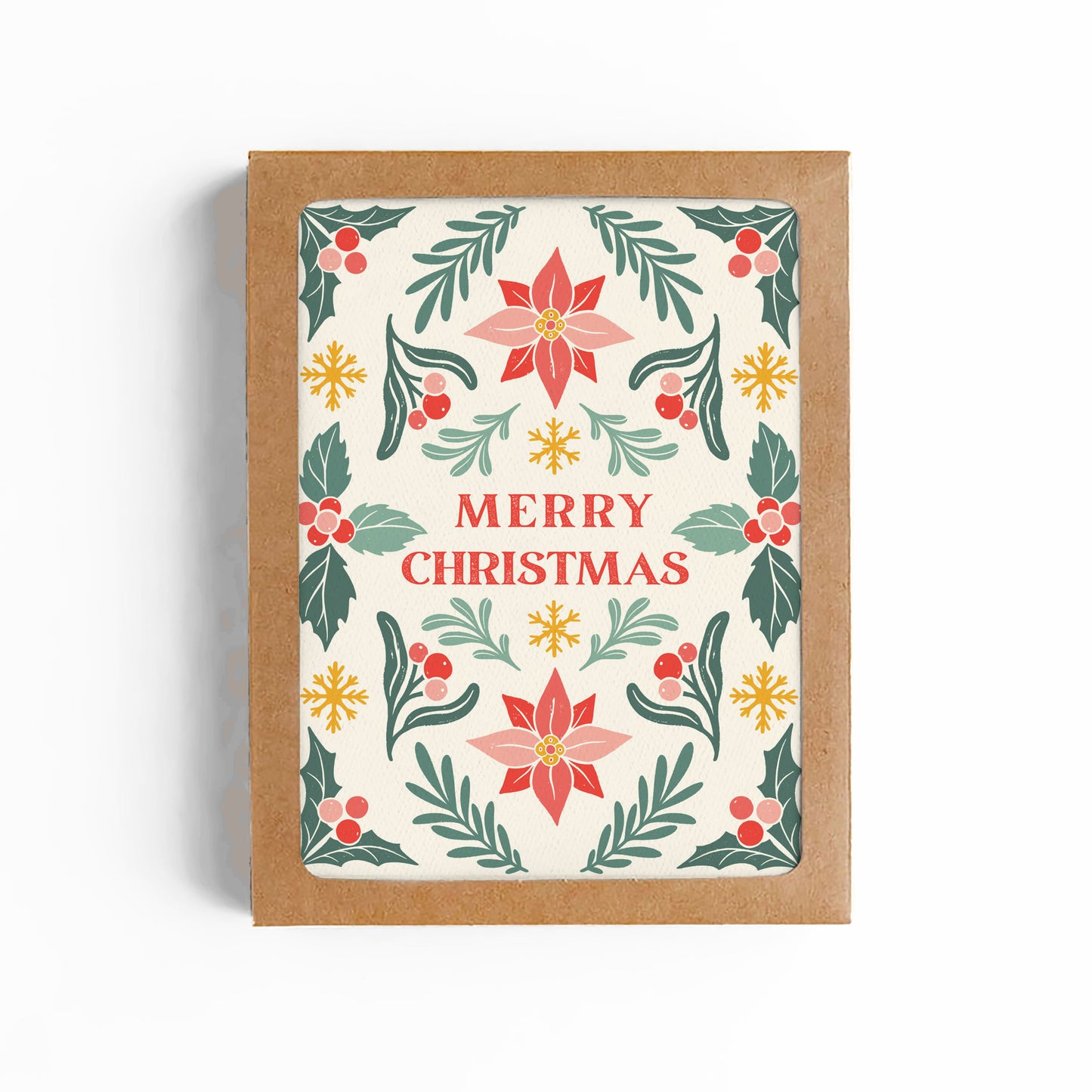 VINTAGE MERRY CHRISTMAS CARD-BOXED SET OF 8