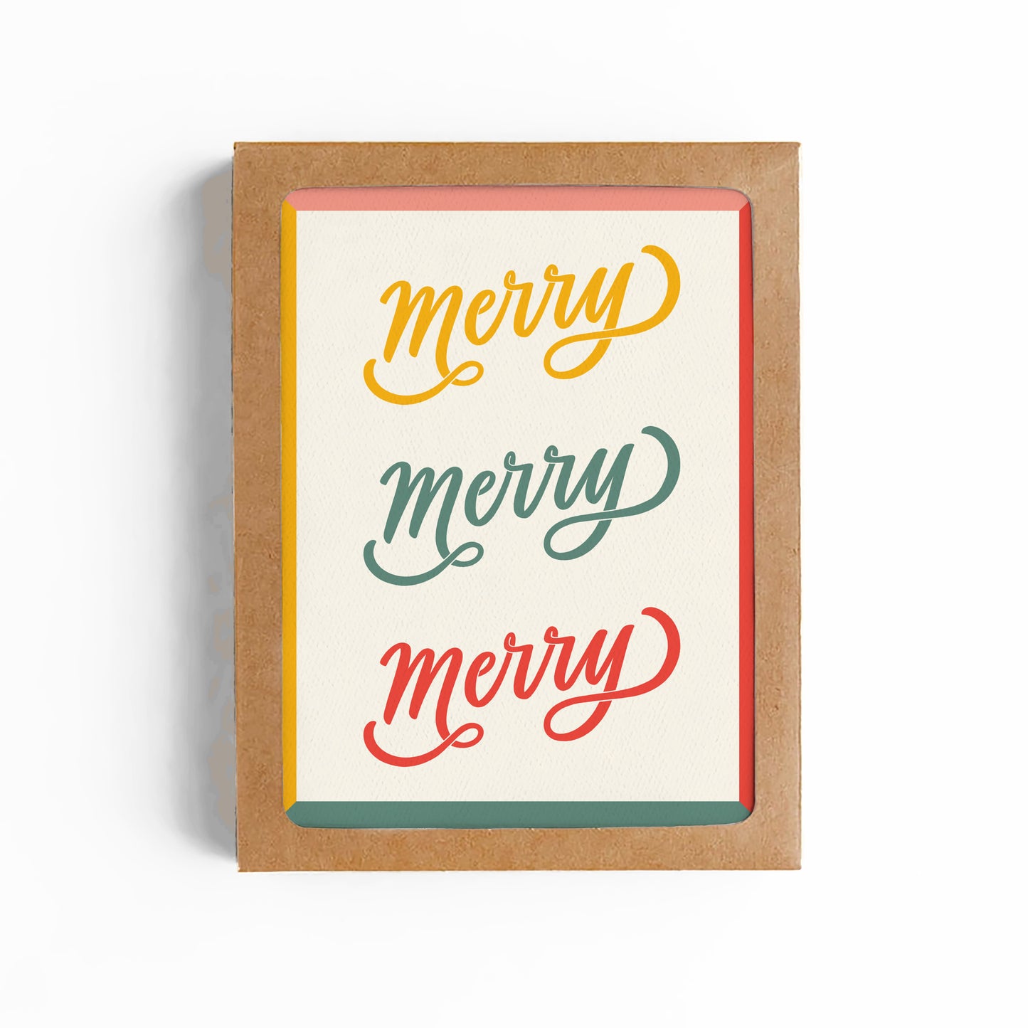 MERRY MERRY RETRO CHRISTMAS CARD-BOXED SET OF 8