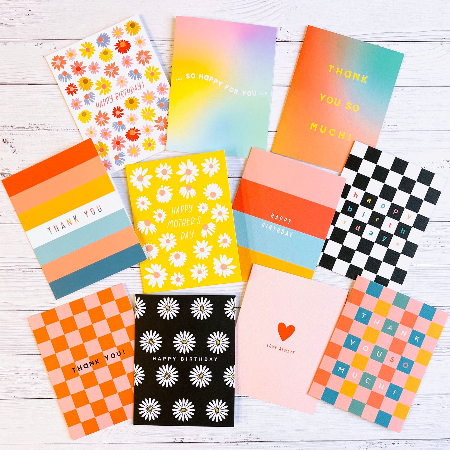 MYSTERY GRAB BAG -5 or 10 Birthday/ Everyday cards & Envelopes / Grab bag of slightly imperfect or discontinued greeting cards