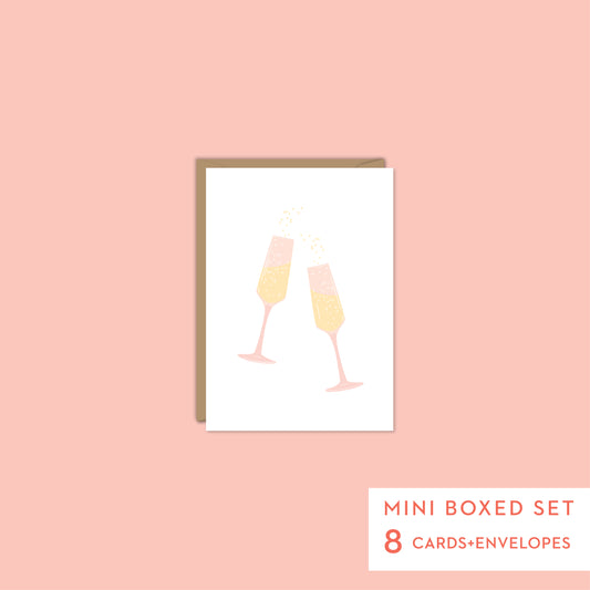 Champagne Cheers-Mini Boxed Set of 8 cards