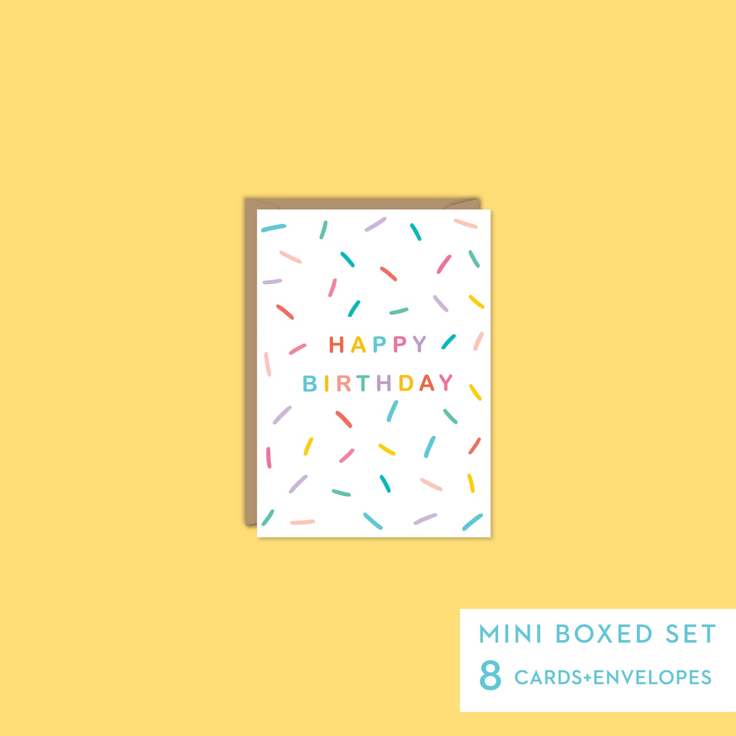 Rainbow Sprinkles-Mini Boxed Set of 8 cards