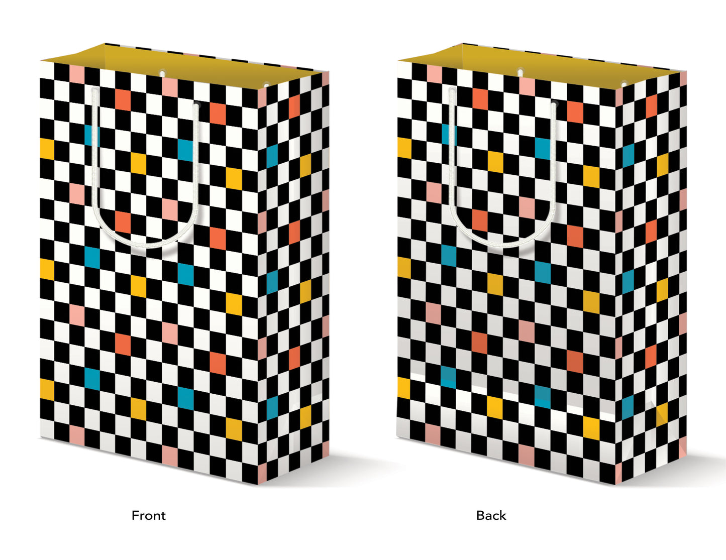 COLOR POP CHECKERBOARD GIFT BAG