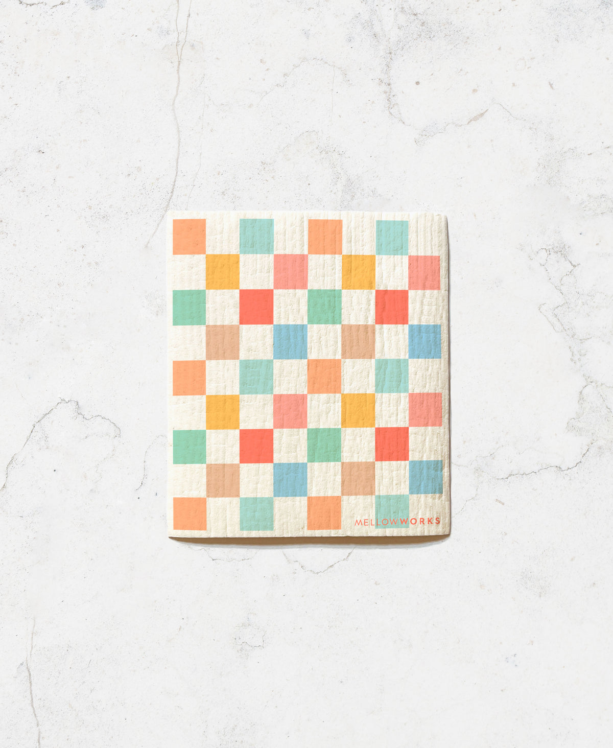 Rainbow Checkers Sponge Cloth
