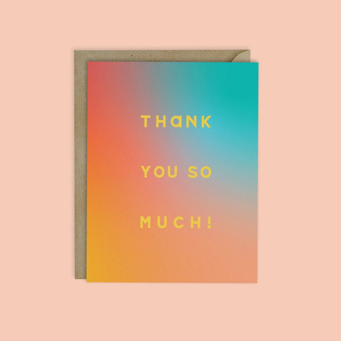 Sunset Ombre Thank You Card-BOXED SET OF 8