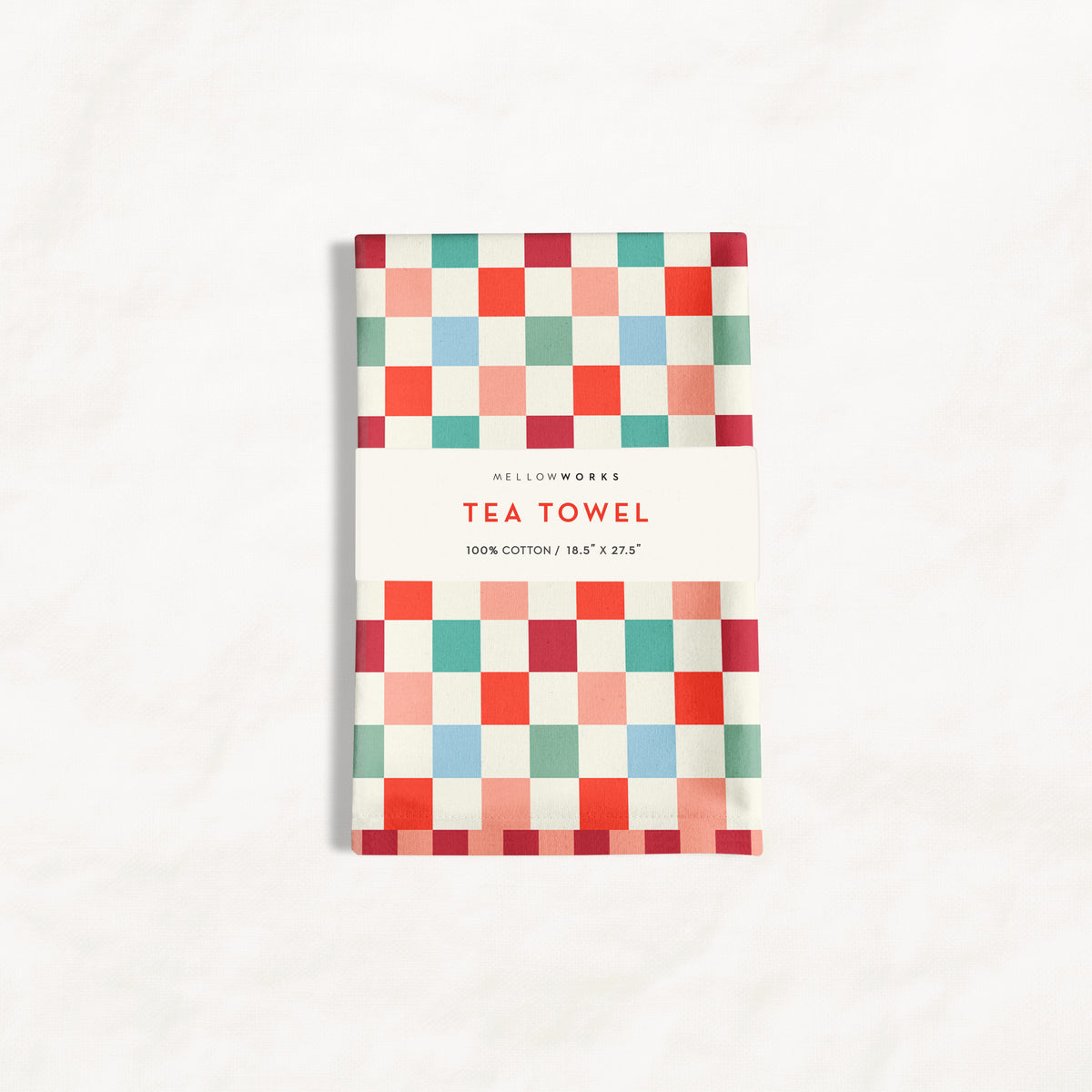 Christmas Checkers Quilt Tea Towel