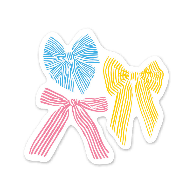 Colorful Bows Sticker 3"