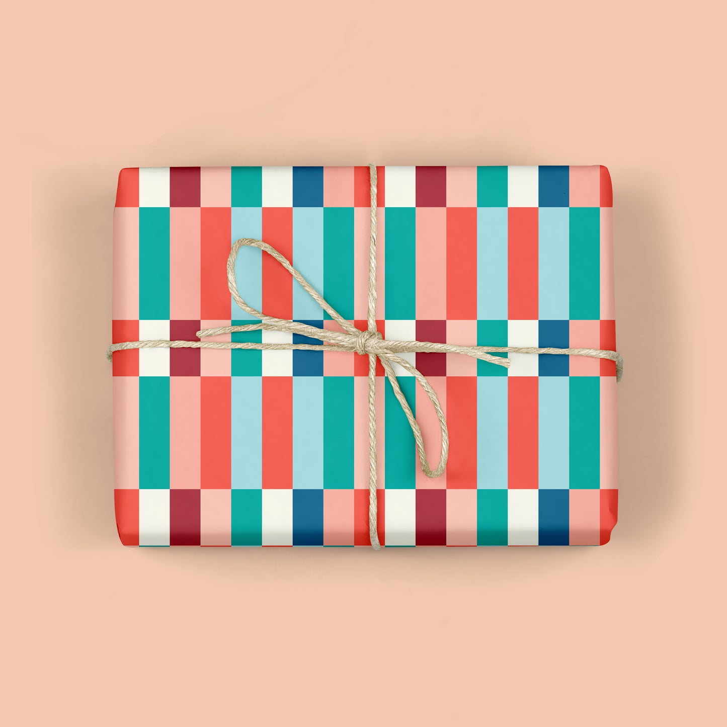 STRIPED CHECKERBOARD Gift Wrap Sheets