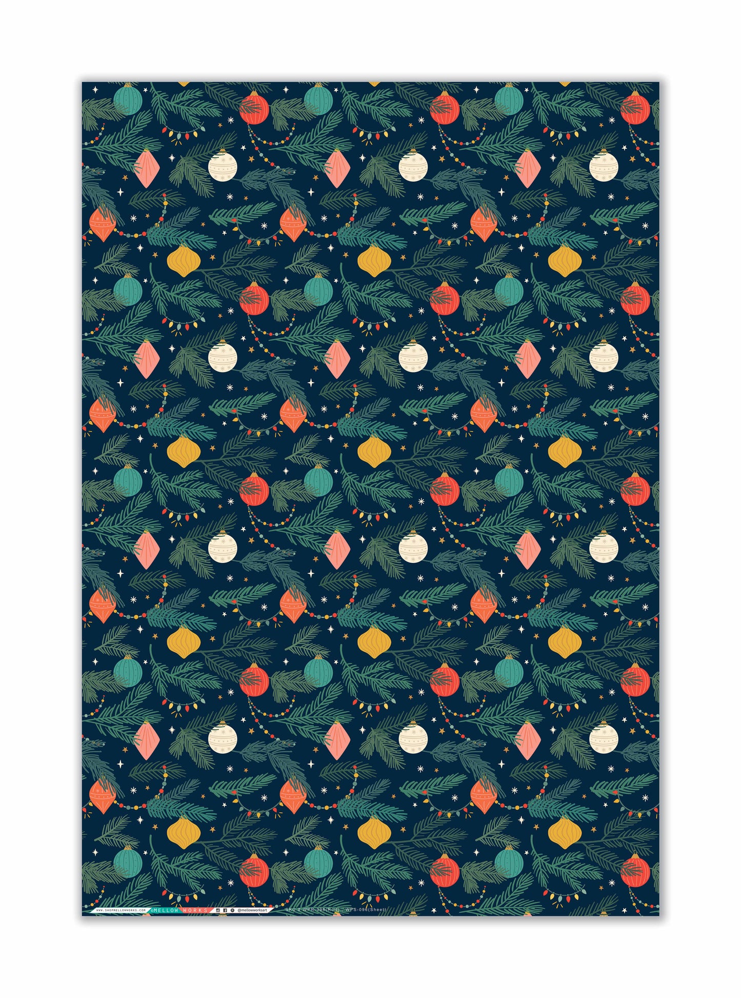 TINSEL TREE Holiday Gift Wrap Sheets